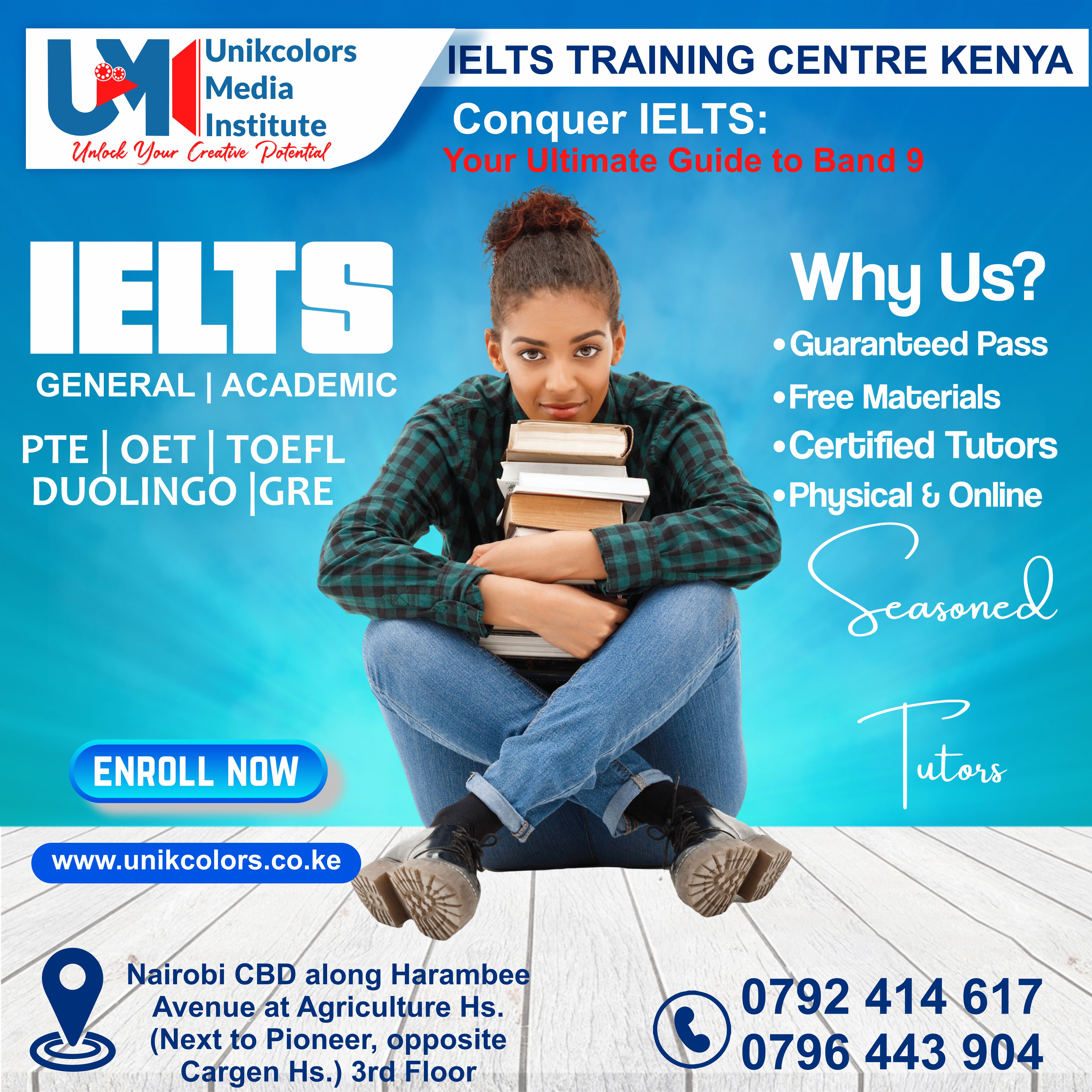 IELTS TRAINING CENTRE KENYA - IELTS PREPARATION | OET | TOEFL | PTE | GRE | DUOLINGO